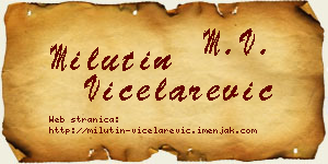 Milutin Vicelarević vizit kartica
